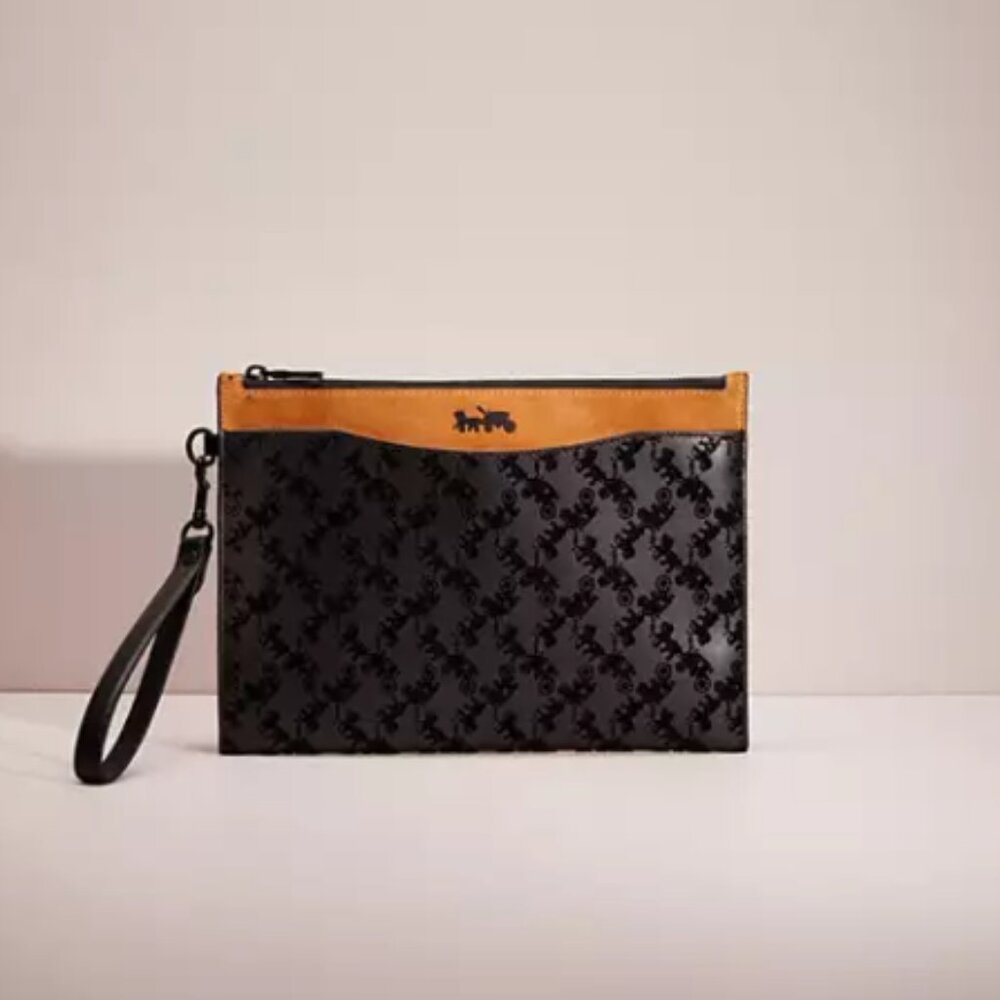Coach Horse and Carriage Clutch Pouch $300